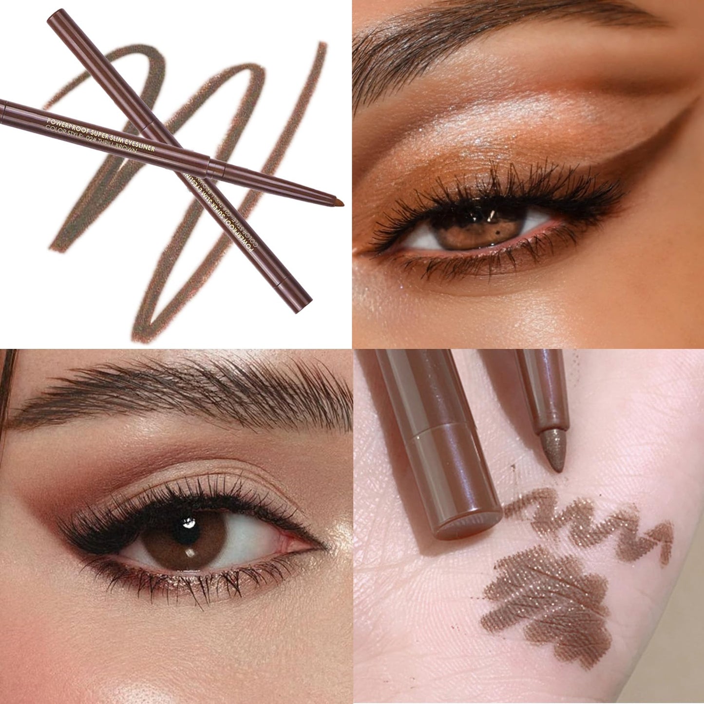 Generic Longwear Waterproof Eyeliner Pencil – Light Brown, Retractable, Smudge-Proof, Transfer-Resistant, Highly Pigmented, Smooth Glide, All-Day Wear
