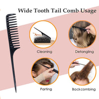 Hair Brush, Sosoon Boar Bristle Hair Brushes for Women Men Kids Thick Curly Dry Wet Hair, Smoothing Detangling Hairbrush Adds Shine and Improves Hair Texture with Hair Comb (Black)
