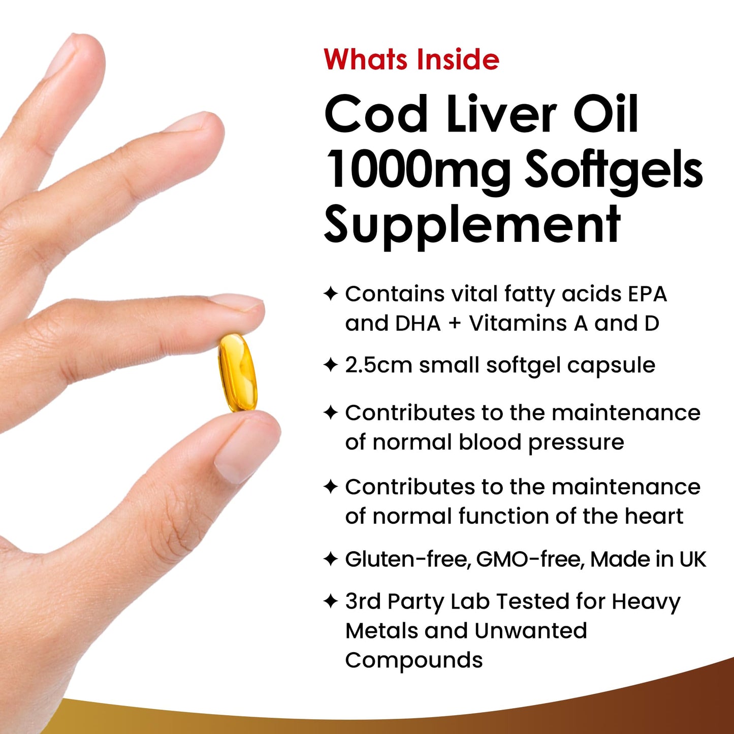 NEW LEAF PRODUCTS Cod Liver Oil Softgels 1000mg - 180 Cod Liver Soft gels High Strength Softgels- Cod Liver Oil Rich in Omega 3 EPA DHA Fatty Acids + Vitamins A & D, High Strength Fish Oil - UK Made, by New Leaf