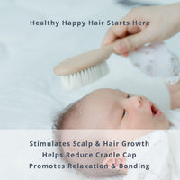 Hydrea London Hydréa London Natural Baby Brush – Soft Goat Hair Bristles for Gentle Scalp Care and Sensory Development