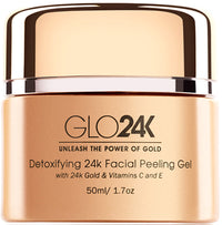 GLO24K UNLEASH THE POWER OF GOLD GLO24K Facial Peeling Gel with 24k Gold, Anti-Aging Formula with Vitamins C and E