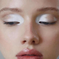 HIVETZ White Eyeshadow Single,Single Matte White Eyeshadow,Pressed Fine Powder Eyeshadow,Shimmer Pearl Shadow Single White Eye Make-Up,High Pigment Long-lasting Sweatproof Single EyeShadow for Performance