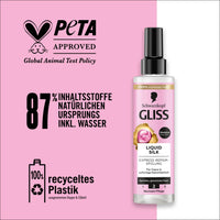 Gliss Kur Gliss Express Repair Conditioner Liquid Silk (200 ml), Conditioner for Exceptionally Soft Hair, Conditioner with Heat Protection up to 230 °C