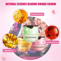 TITIMORE Bee Balm Lip Balm Honey Pot Lip Mask Apple Lip Sleeping Mask Propolis Moisturizing Lip Mask Day and Night Repair Long Lasting Hydrating Lip Cream For Dry Chapped Peeling Cracked Lips(Apple Lemon)