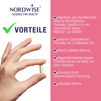 Probiotics for Women by Nordwise - Upgrade Your Gut Health I Pure Vegan Formula I Effective 5 Billion CFU I Made in EU I 60 Capsules I 2-Month Supply