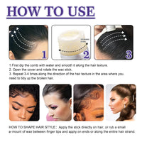 Hair Wax Stick, MKNZOME 2Pcs Hair Wax for Men Women Wax Stick for Hair Wigs Edge Control Stick Hair Stick Non-greasy Styling Wax for Fly Away & Edge Frizz Hair