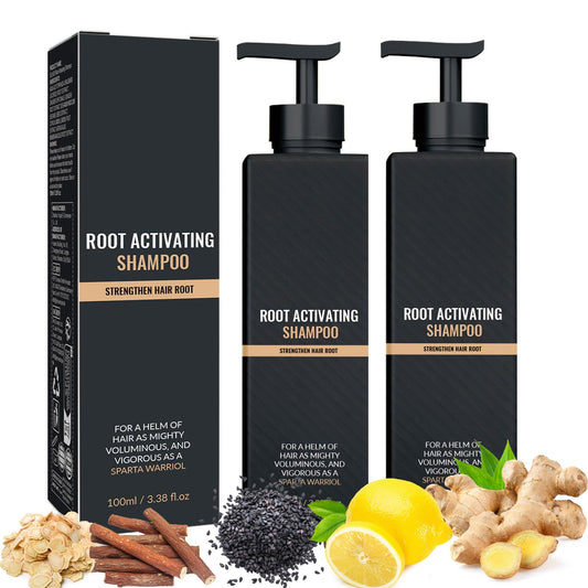 2pcs Root Activator Shampoo,Mane Root Activator Shampoo for Man,Unisex Hair Loss Shampoo,Hair Thickening Shampoo that Repairs,Smooths & Strengthens Hair,Hair Restoration Hair Care Solution