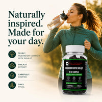 Aclla Nutrition Aclla Mushroom Gummies with Shilajit – 10-in-1 Complex with Lion’s Mane, Reishi, Chaga & More – 2500mg – Brain, Energy & Immune Support – Vegan, Low Sugar, Non-GMO – 60 Raspberry Flavour