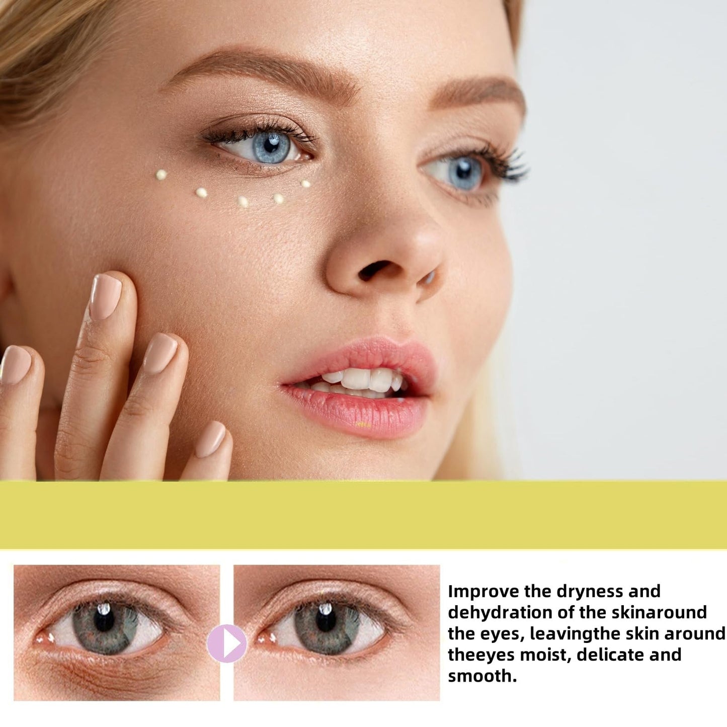 Lutein Eye Essence Oil,Anti-Aging Eye Cream & Serum for Dark Circles, Wrinkles, Puffy E/yes, Men & Women, Vitamin C Treatment,Ey/e Bag Remover, Under Ey/e Roller,Dark Circle Treatment,Anti Wrinkle