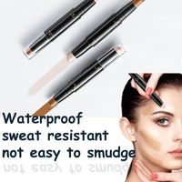 LYNTYAOU 2-in-1 Contour,Highlighter & Contour Stick,Brighten Shadow with Brush Kit,Smooth Sculpting Bronzer for Medium Skin Tone, Long Lasting & Waterproof Contour Sticks Kit for Light Skin Face Makeup