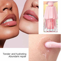 Haiyox 3PCS Glossy Hydrating Lip Oil Set,Cute Fruit-Flavored Lip Gloss Set,Jelly Fruit Lip Oil With Big Brush,Plumping Long Lasting Moisturizing Tinted Lip Balm,Glossy Lip Make Up,No-Sticky