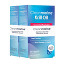 Cleanmarine Krill Oil – Packed with EPA & DHA – Omega 3 with Added Astaxanthin and Choline – Vitamin D – Heart, Eye & Brain Health – Joint & Immune Support - 120 Capsules - Multipack