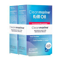 Cleanmarine Krill Oil – Packed with EPA & DHA – Omega 3 with Added Astaxanthin and Choline – Vitamin D – Heart, Eye & Brain Health – Joint & Immune Support - 120 Capsules - Multipack