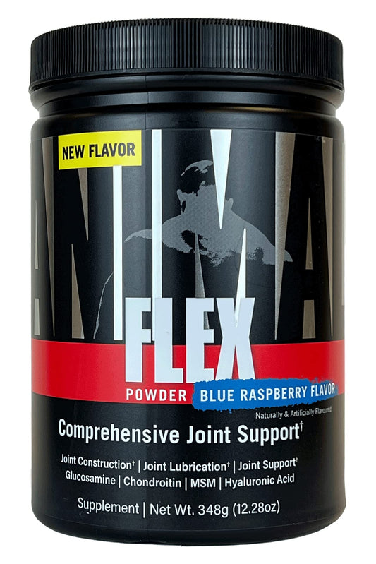 Animal Flex Powder – All-In-One Complete Joint Support Supplement–Contains Collagen, Turmeric Root, Curcumin, Glucosamine & Chondroitin – Helps Repair & Restore Joints – Blue Raspb. Flavour, 30 Scoops