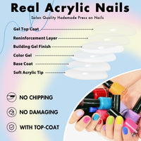 SXVME 48 Pcs Royal Blue Press on Nails Short Square Acrylic False Nails Short Coffin Natural Fake Nail Set Elegant Solid Color Full Cover Glossy Gel Stick on Nails for Women Daily Wear