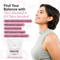 Freak Athletics Myo-Inositol & D Chiro Inositol - Supports Women with PCOS -120 Capsules - Promotes Hormonal Balance & Normal Ovarian Function