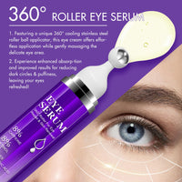 QUANHAO Eye Serum with 8% Caffeine 15ml 2 Pack, Under Eye Serum for Dark Circles and Puffiness Eye, Wrinkles and Fine Lines, Eye Cream, Under Eye Treatment Replumps, Brightens And De-Puffs Eyes