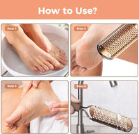Easkep Foot File Foot Pedicure Tool, Stainless Steel Foot Scrubber Foot File Dead Skin Remover for Hard Skin and Dry Cracked Feet Scraper