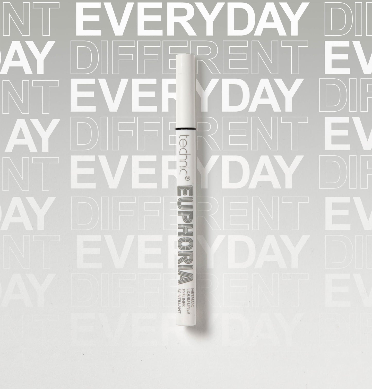 Technic Euphoria Metallic Liquid Liner - Highly Pigmented - Long Lasting - Brush like Tip for Ultimate Precision 0.8ml (Gun Metal)