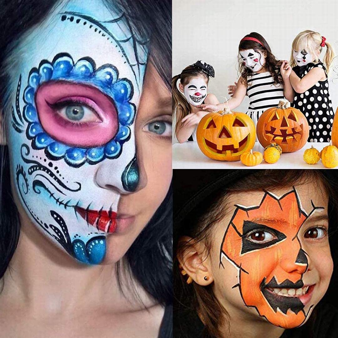 Ucanbe UCANBE Face Body Paint Oil Professional 15 Colors FX Makeup Palette- Non Toxic Hypoallergenic Safe Facepaints for Adults - Ideal for Halloween Cosplay Costumes Parties and Festivals