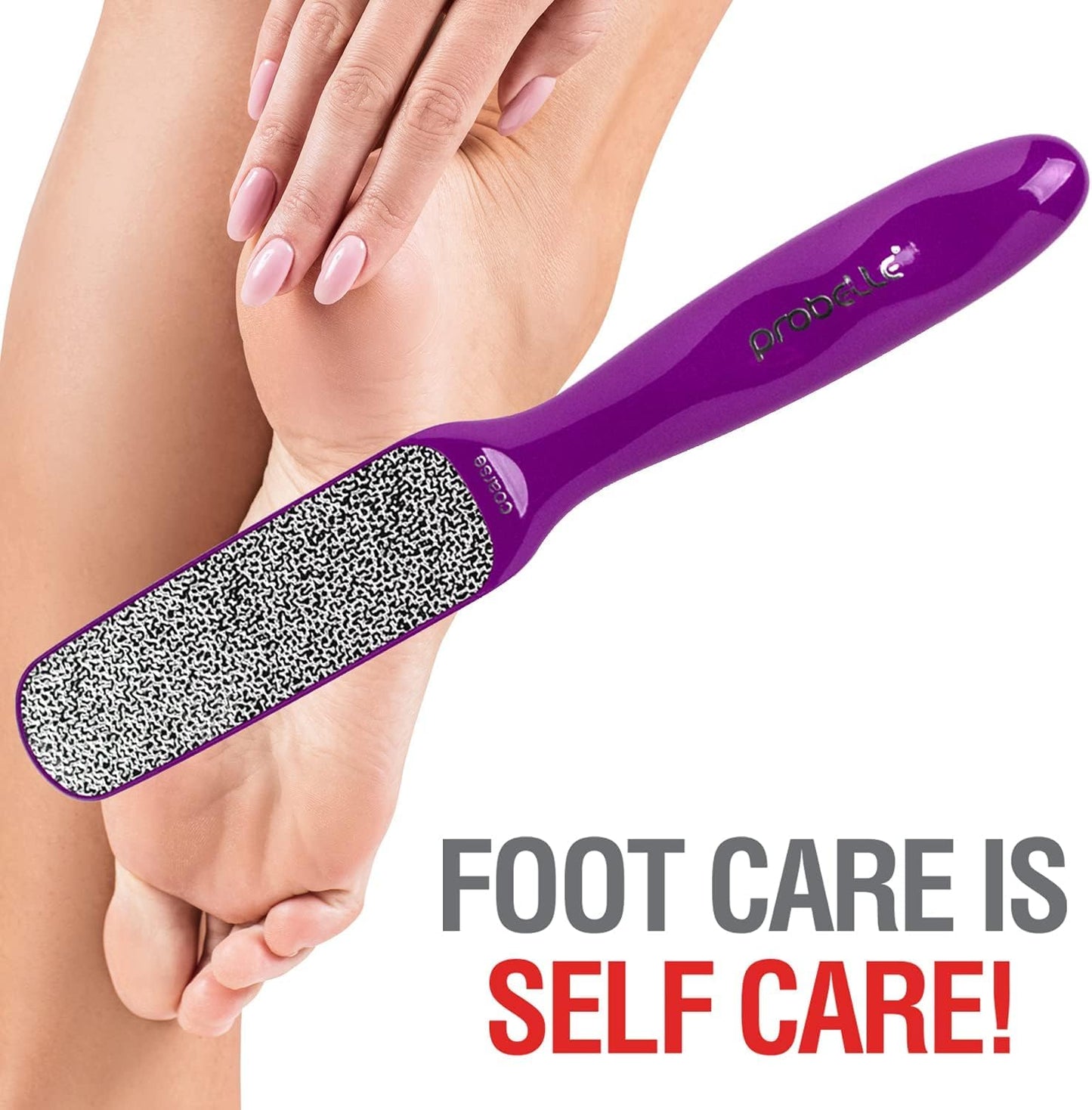 Probelle Double Sided Multidirectional Nickel Foot File Callus Remover - Immediately Reduces calluses and Corns to Powder for Instant Results, Safe Tool (Purple)