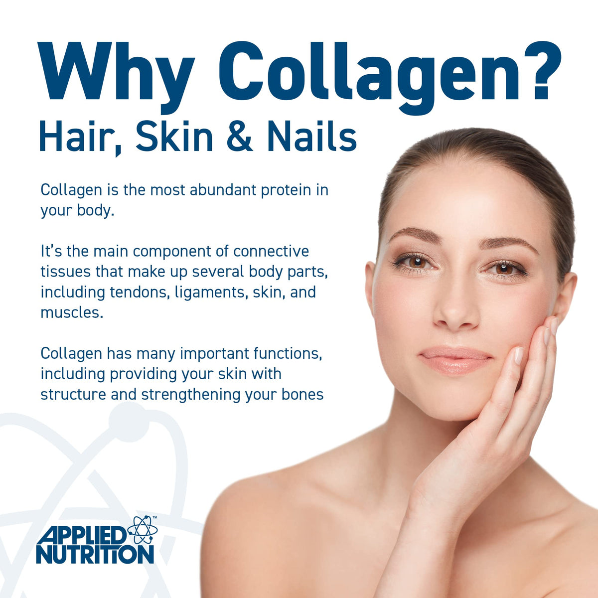 Applied Nutrition Marine Collagen Powder - Hydrolysed Collagen Protein, Healthy Skin, Hair, Nails (Strawberry & Lemonade) (300g - 25 Servings)