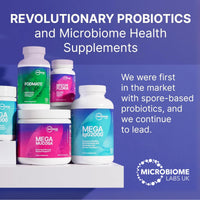Microbiome Labs MegaSporeBiotic Spores Only - Spore Based Probiotic Daily Supplement to Boost Akkermansia, 4 Bacillus Strains for Gut Health Support for Men & Women, Vegan Probiotics (60 Capsules)
