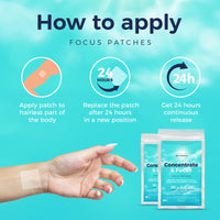 Focus Patches | Natural Focus Supplement for Enhanced Concentration & Brain Boost | 24-Hour Focus Patch with Bacopa, Ginkgo & L-Carnitine | 30 Pack | Revivatox®