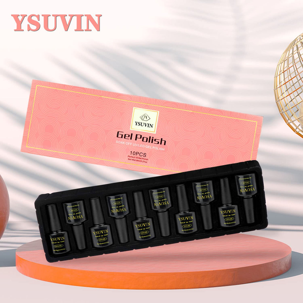 Yueshop 10pcs x 8ml Nail Gel Polish Macaron Candy Pastel Series Set 10 Colors Blue Pink Green Yellow White Soak off UV/LED Gel Nail Polish Long Lasting Gel Varnish Manicure (Pastel Candy)