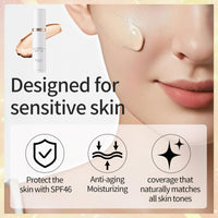 MINSHZEE Tinted Moisturizer With SPF 46 Anti-Aging Face - Tinted Sunscreen For Face Universal Against UV For Women