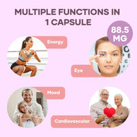 Gaelikine Liposomal Saffron Supplements 88.5 mg, 100% Pure Saffron Extract Capsules, Premium Saffron for Mood, Focus, Vision & Energy, 60 Capsules, 2-Month Supply