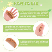 Kaempe Labour Birthing Comb, Wooden Birth/Wave Comb, Labour/Postpartum Essentials, Perineal Massage Tool, Hospital Bag Essentials, After Birth for Mum