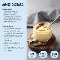 AYMES - High Protein Nutritional Powder Shakes - Unflavoured - 7 Servings - Milkshake-Style Drink Mix - Gluten Free, Vegetarian, Halal & Kosher Suitable - For Ages 3+ and Adults
