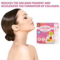 Alizée Spa Gluta Berry 200000Mg Glutathione & Collagen Drink Anti Aging 10 Sachets Fast Actions Marine Collagen Skin Nourishment Skin Dark Spot & Anti-Acne (Pack of 1)