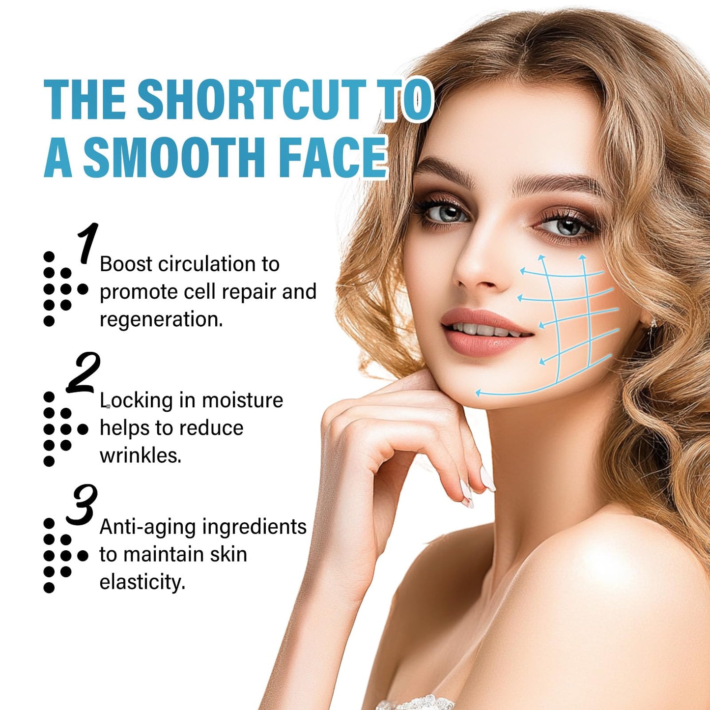 VOKY Smile Line Wrinkle Patches | 16 Count | Ultra & Thin Breathable | Anti-Wrinkle Facial Tapes for Instant Lifting & Smoothing | Hyaluronic Acid & Multi-Vitamins