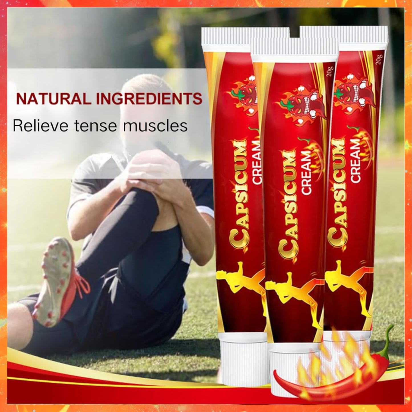 2 x Chilli Massage Gel for Neck, Knees, Hands & Feet Joints to Improve Blood Circulation, Suitable for All!