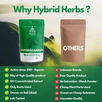 HYBRID HERBS – ASHWAGANDHA ROOT | 10:1 Extract Powder with Withanolides | Adaptogen for Calm, Stress & Sleep Aid | Stamina, Cognitive & Mind Support | 113 servings (113g)