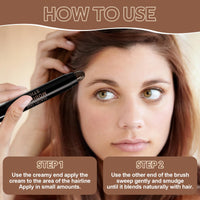 Kenmohuo Root Cover Up Stick, Double Head Root Touch Up, Instant Grey Coverage & Hair Loss Cover for Thin Hairlines & Eyebrows & Beard Line, Long Lasting Sweatproof Waterproof Quick Color (#01)