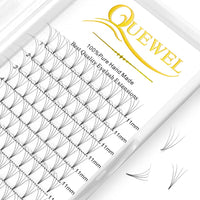 QUEWEL Premade Fan Volume Lash Extensions 4D 0.10D 11mm Russian Pre Made Fan Lashes | 3D 4D 5D 6D 0.07/0.10 C/D Curl 8-15mm | Long Lasting | Easy Application（4D 0.10D 11mm）