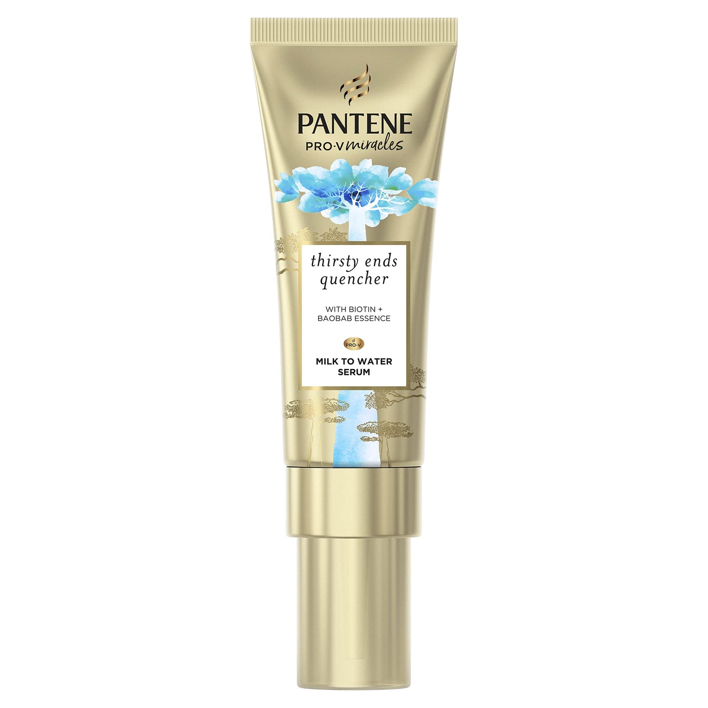 Pantene Hydra Day Hair Serum, For Dry Damaged Hair, Leave-in Hair Treatment, 70ml, Milk To Water Serum Thirsty Ends Quencher With Biotin And Baobab Essence, Leave-in Conditioner