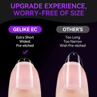 gelike ec Gelike ec XXS Almond Full Cover Soft Nail Tips - 240Pcs Acrylic False Nails - 18 Sizes Long Lasting Nail Tip for Gel Extension DIY Practice Art Design Home Press on Nails Salon Manicure Supplies