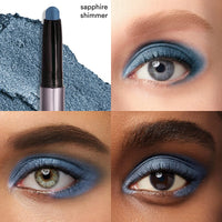 Julep Eyeshadow 101 Crème-to-Powder Eyeshadow Stick (Sapphire Shimmer) Long-Lasting, Waterproof Eye Shadow - Blendable, Crease-Proof with Built-In Smudger