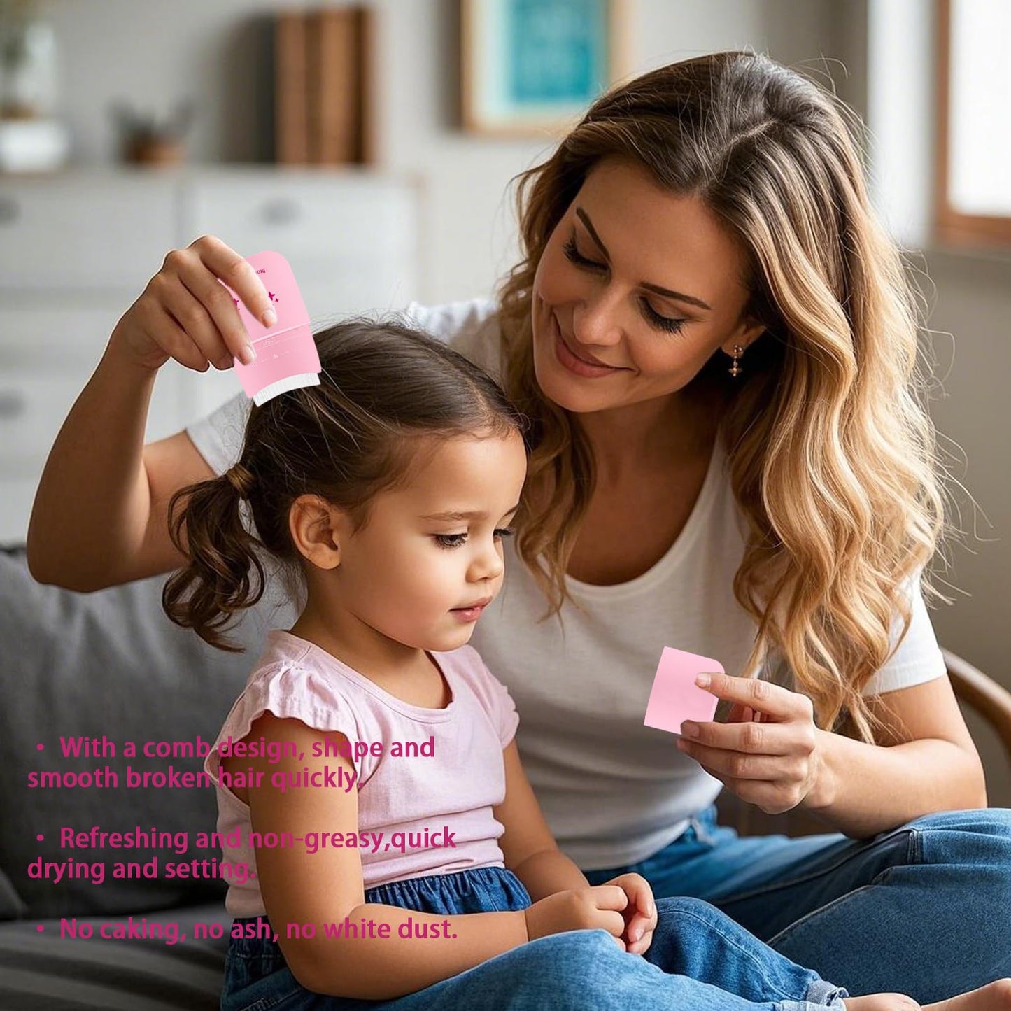 DMQ Hair Gel For Kids With Comb, Kids Broken Hair Finishing Stick Gel,Long Lasting Frizz Control, Natural Ingredients,Suitable for All Hair Styles,Gentle & Easy To Use