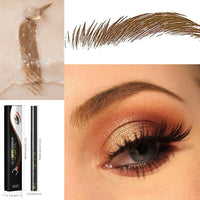 HAORQEE Eyebrow Pencil, Light Brown Waterproof Eye Brow Pen Microblading Smudge-Proof Long Lasting Brow Pencil with 4-Fork-Shaped Tip