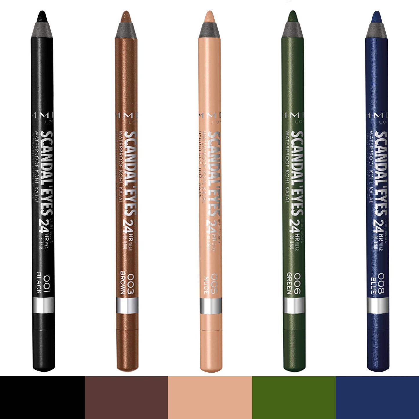 Rimmel Scandal'Eyes Waterproof Eyeliner, Nude, 1.3 g, Pencil