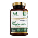 Royal Oak Health Ferrochel® Chelated Iron Bisglycinate with Vitamin C | 90 Capsules | 3 Month Supply | High Absorption, Enhanced Bioavailability Gentle on Stomach Iron | Made in Britain