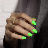 KQueenest Bright Green Press on Nails Short Coffin, Short False Nails, Sheer Light Grass Green Fake Nails Press ons Medium Ballerina, Opaque Reusable Soft Gel Stick on Nail for Women, 30 Pcs