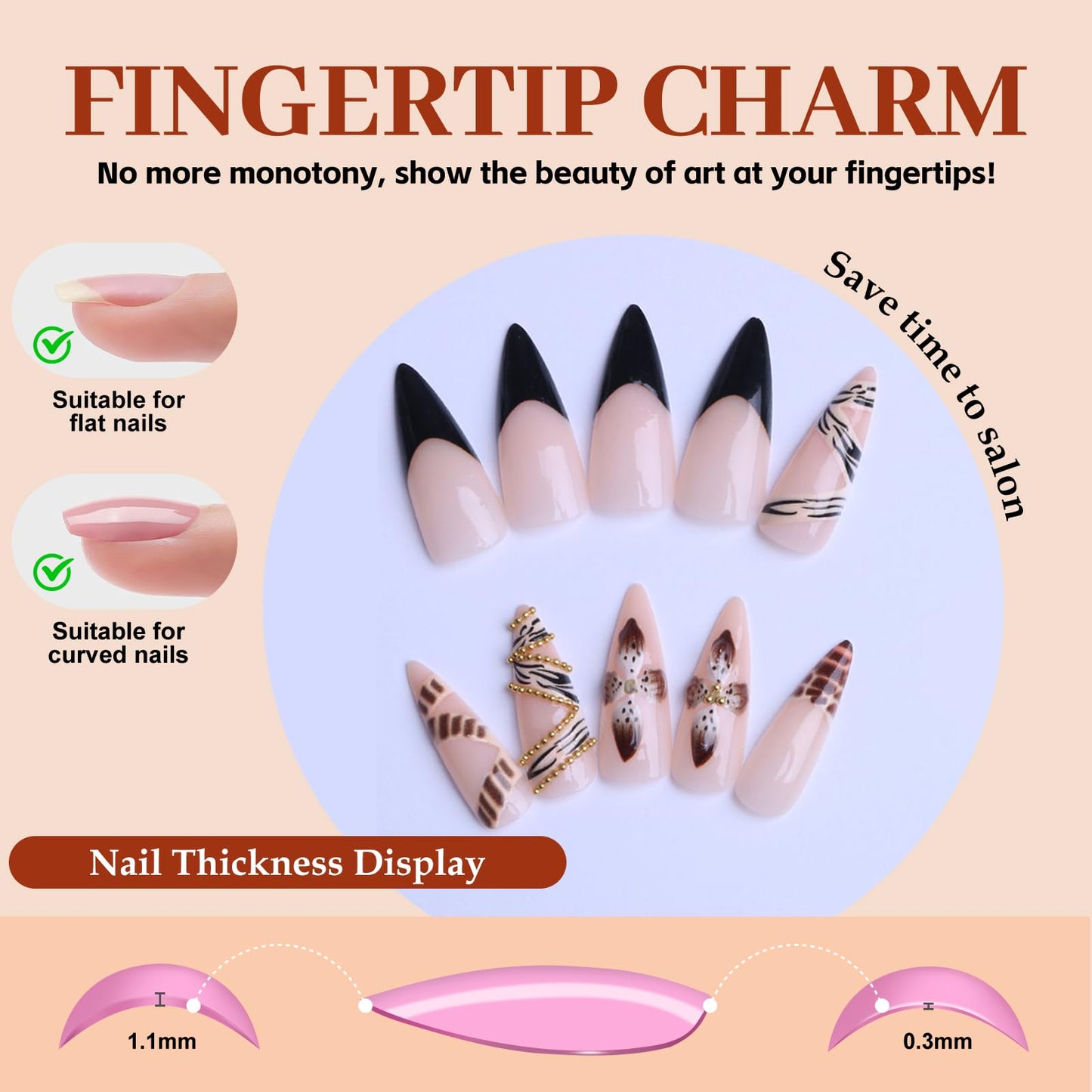 Ceboic Pack of 24 Coffin Nails for Sticking Medium Purple Glitter French Artificial Nails Press On Nails with Silver Sequins Design Full Cover Acrylic Artificial Nails Square Fingernails Fake Nails