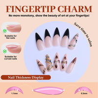 Ceboic Pack of 24 Coffin Nails for Sticking Medium Purple Glitter French Artificial Nails Press On Nails with Silver Sequins Design Full Cover Acrylic Artificial Nails Square Fingernails Fake Nails