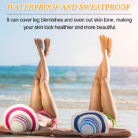 Muiefe Leg Makeup Waterproof No Transfer, Concealer Full Coverage, Flawless Leg Makeup Lotion, Leg Veins Body Scar Tattoo Cover Up, Even Skin Tone, Long Lasting Body Foundation for Women (Fairest Glow)